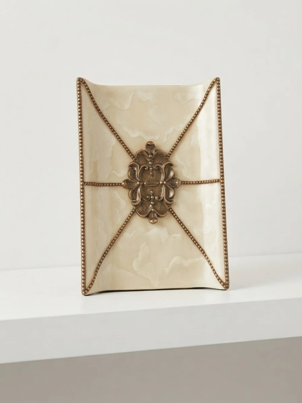 Vintage Croscill Romanza Guest Towel Holder Vanity Tray (0311)